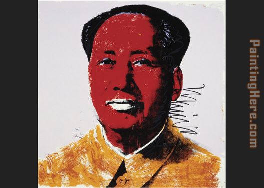 Mao Red painting - Andy Warhol Mao Red art painting